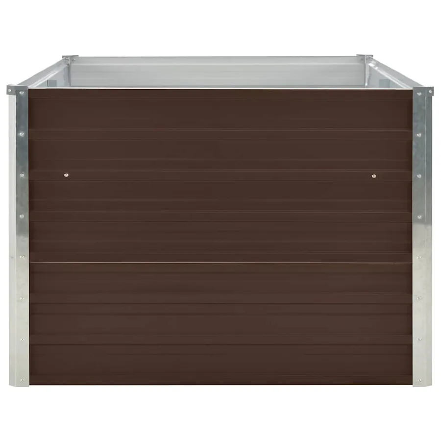 Jardinière 160 x 80 x 45 cm Acier galvanisé Marron - 4