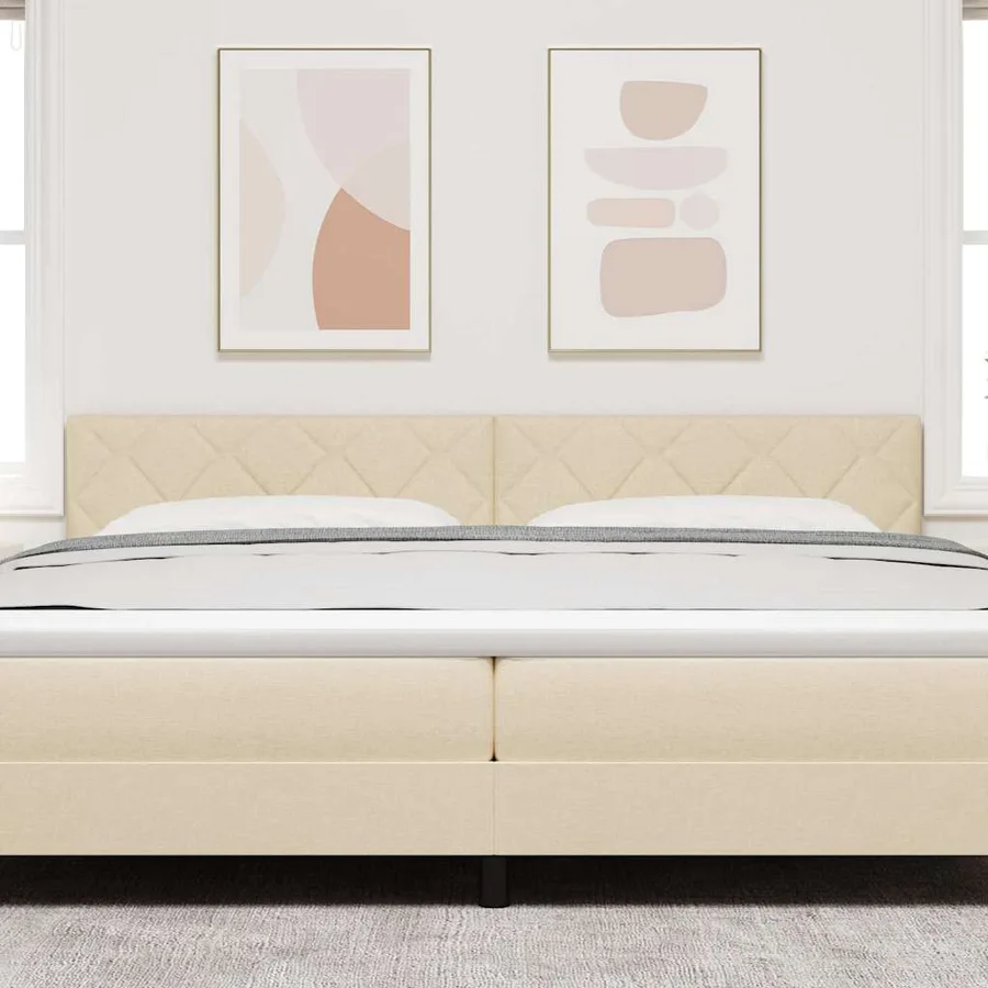 Tête de lit LED Crème 200 cm tissu - 3