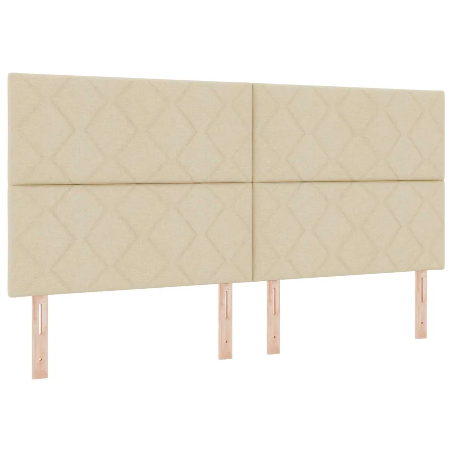 Tête de lit LED Crème 200 cm tissu - 2