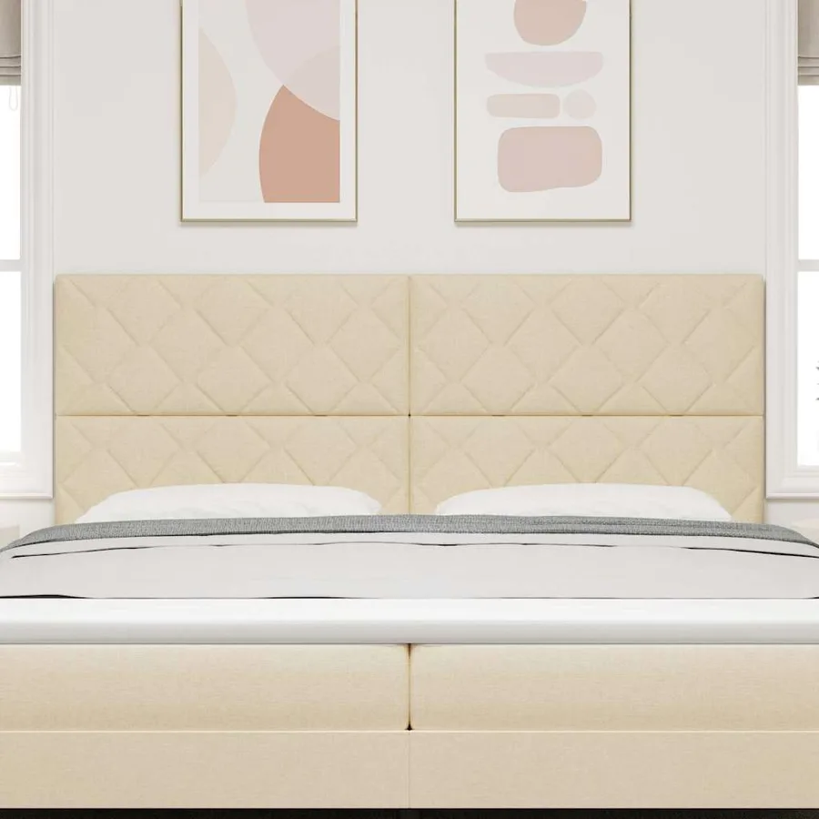 Tête de lit LED Crème 200 cm tissu - 3