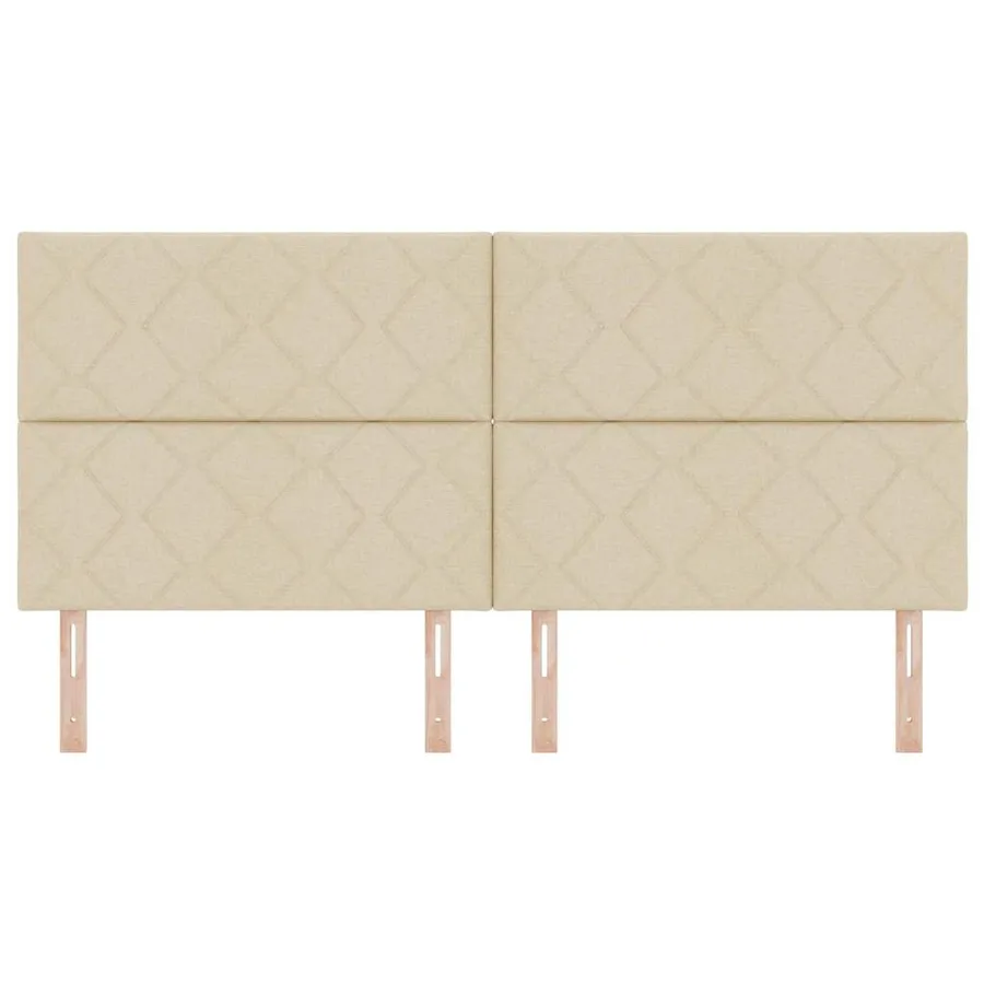 Tête de lit LED Crème 200 cm tissu - 5