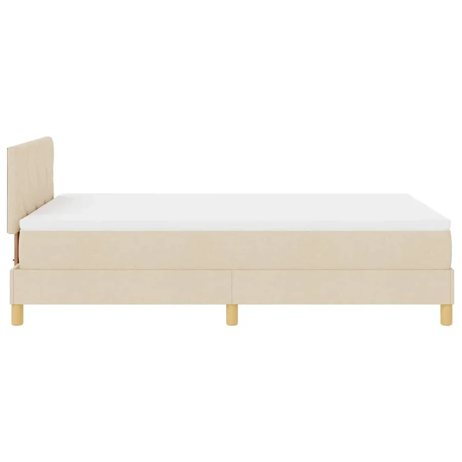 Lit à ressort LED avec bandes LED Crème 120 x 200 cm tissu - 9