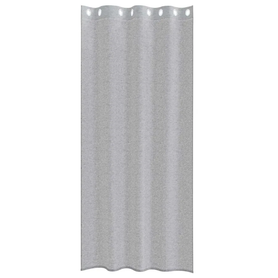 Rideau en Voile 2 pcs Gris foncé 260 x 140 cm Polyester - 4