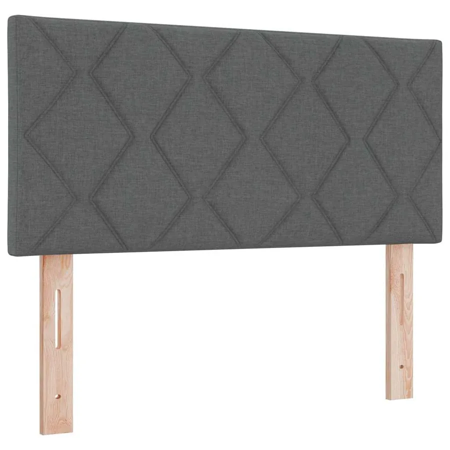 Lit à ressort LED avec bandes LED Gris foncé 120 x 200 cm tissu - 7