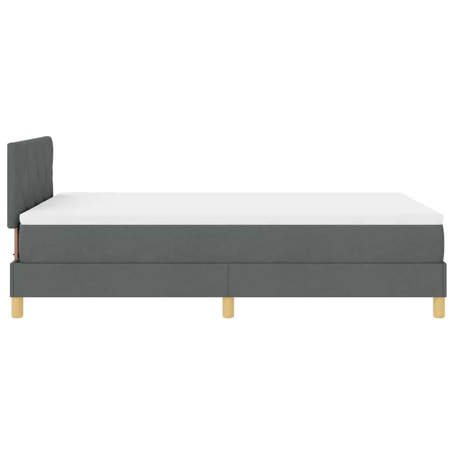 Lit à ressort LED avec bandes LED Gris foncé 120 x 200 cm tissu - 9