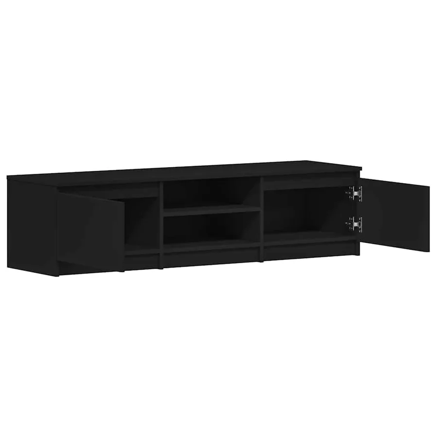 Meuble TV Noir 140x40x35,5 cm Bois d'ingénierie - 5