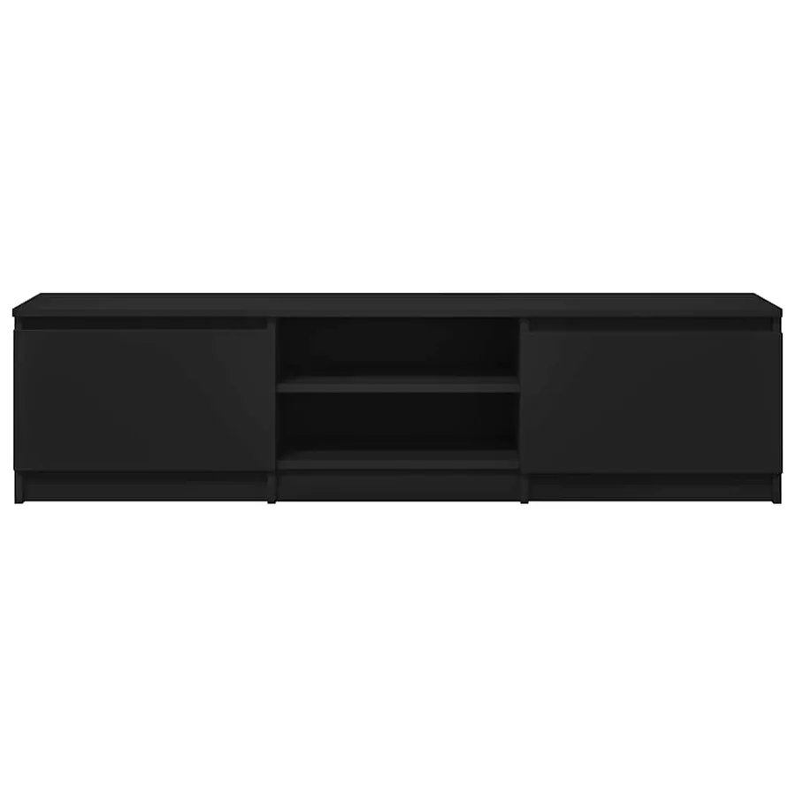 Meuble TV Noir 140x40x35,5 cm Bois d'ingénierie - 6