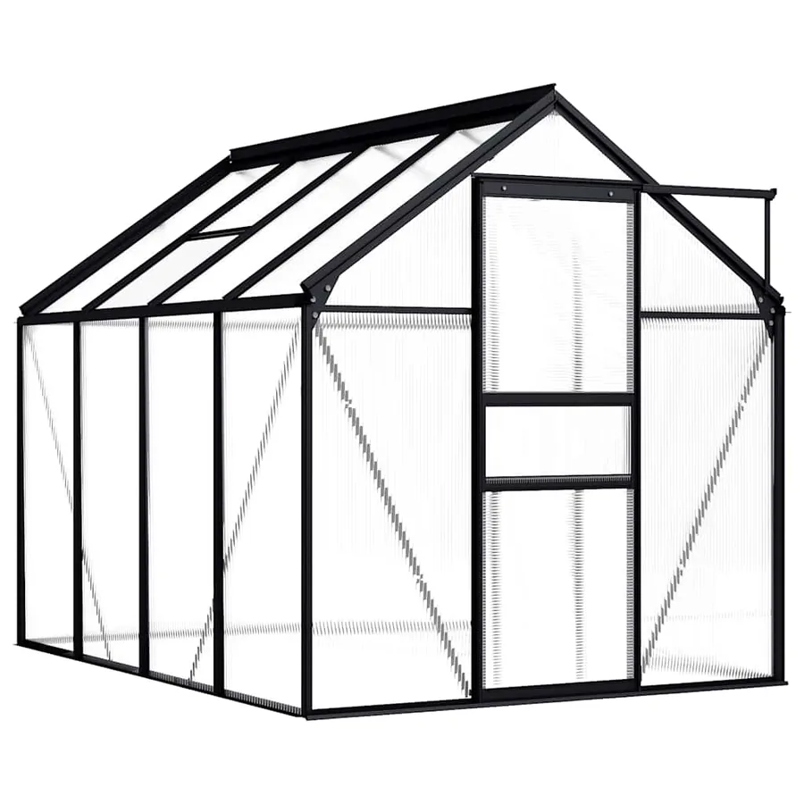 Greenhouse anthracite aluminium 4.75 m²