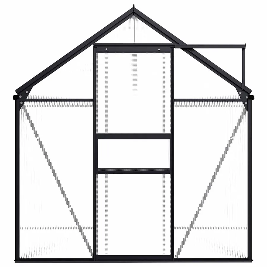 Greenhouse anthracite aluminium 4.75 m² - 3