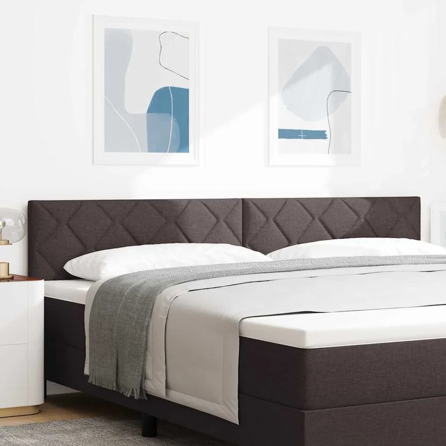 Tête de lit Marron foncé 200 cm tissu