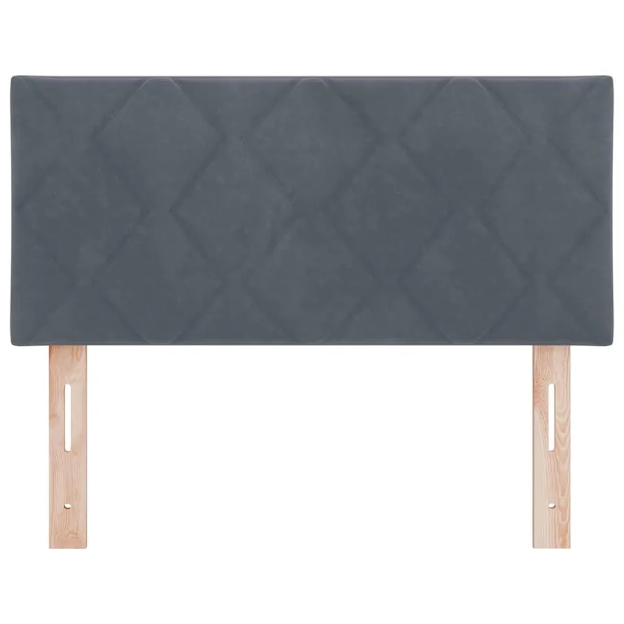 Tête de lit Gris foncé 100 cm Velours - 4