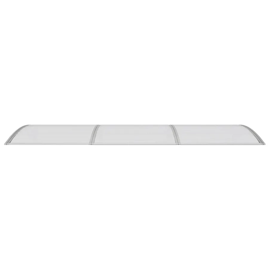 Auvent de porte Gris 300x100 cm Polycarbonate - 4