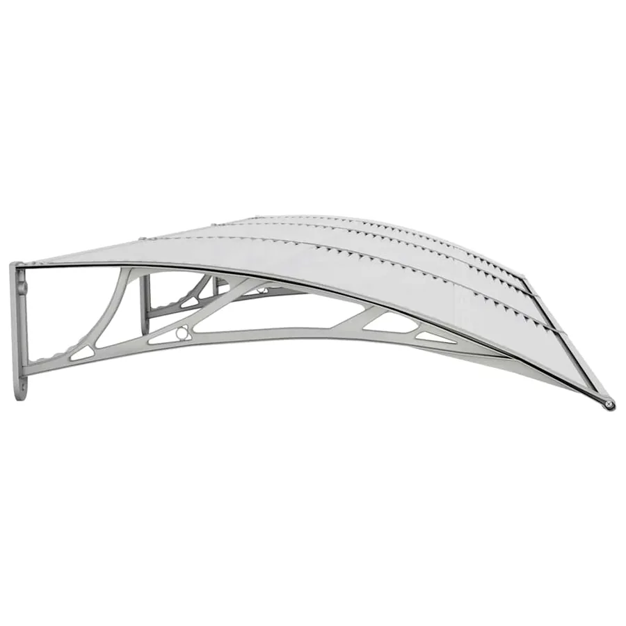 Auvent de porte Gris 300x100 cm Polycarbonate - 5
