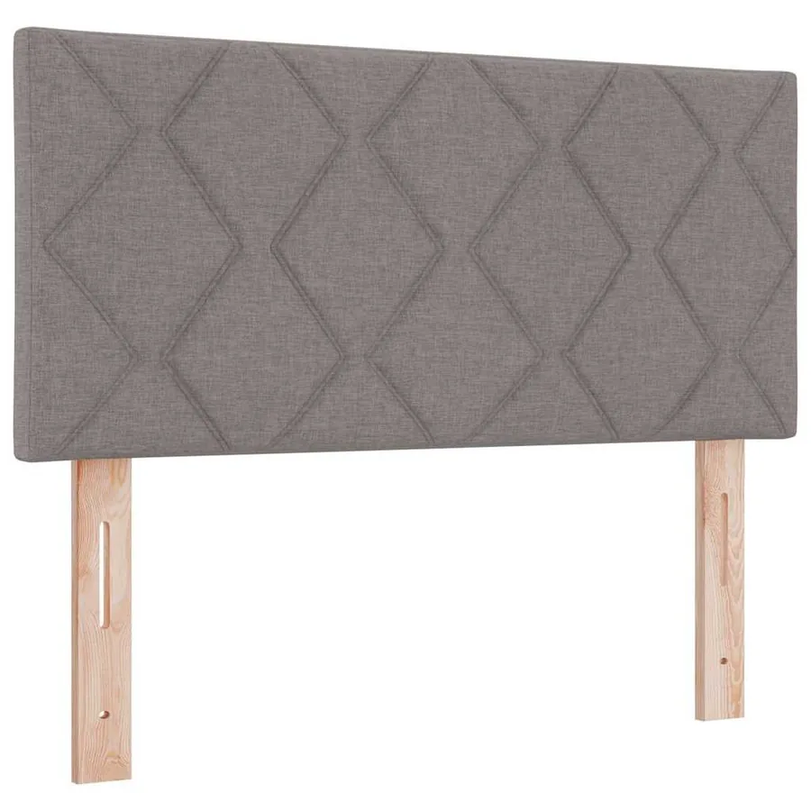 Lit à ressort LED avec bandes LED Taupe 100 x 200 cm tissu - 7
