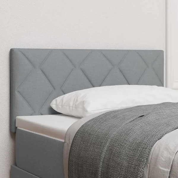 Tête de lit Gris clair 90 cm tissu