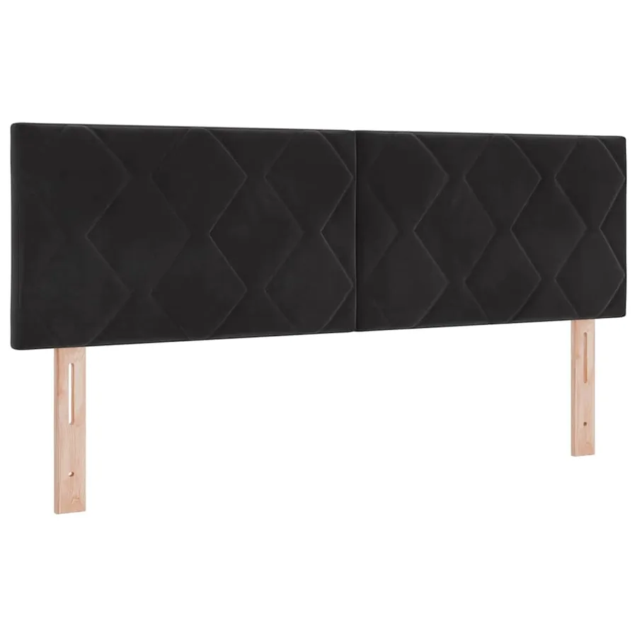 Tête de lit LED Noir 144 cm Velours - 2