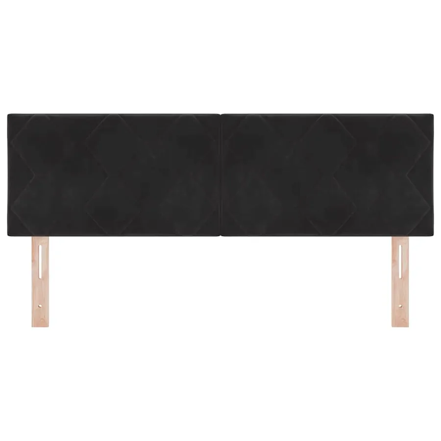 Tête de lit LED Noir 144 cm Velours - 5