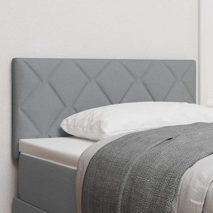 Tête de lit LED Gris clair 90 cm tissu