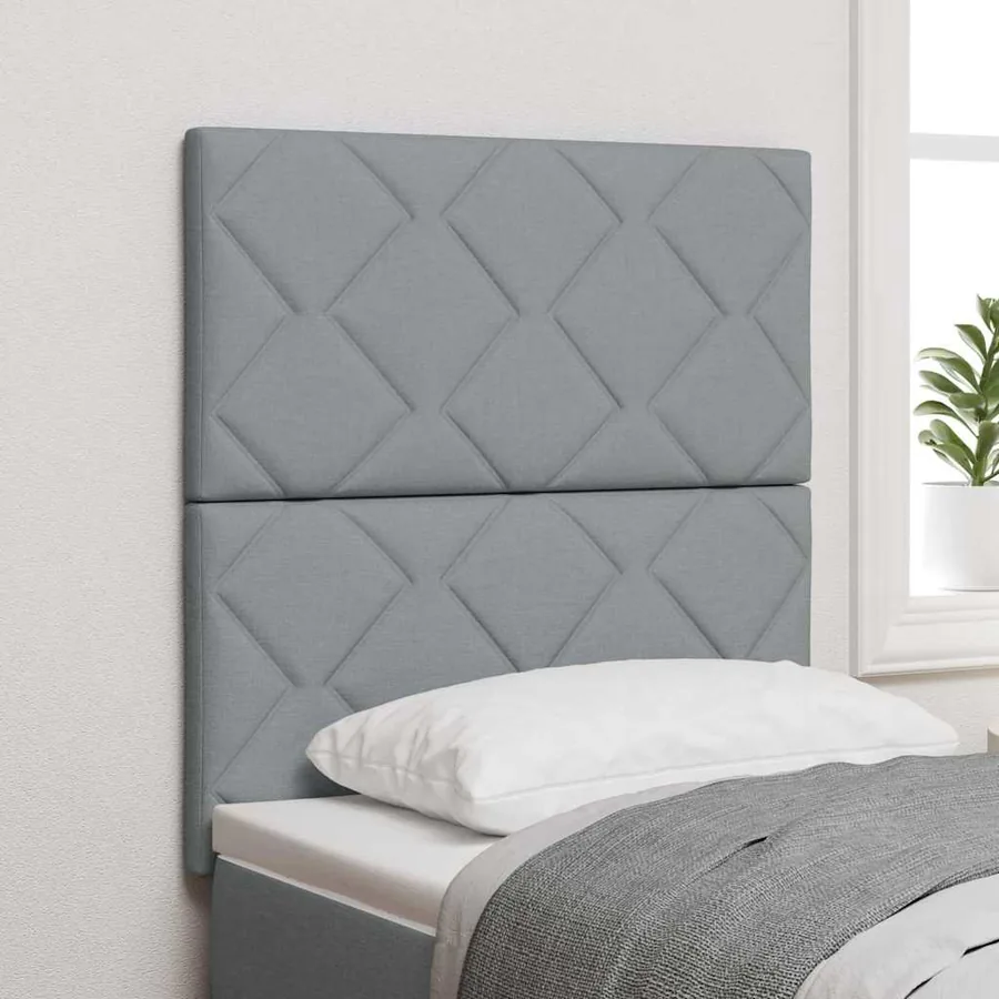 Tête de lit LED Gris clair 80 cm tissu