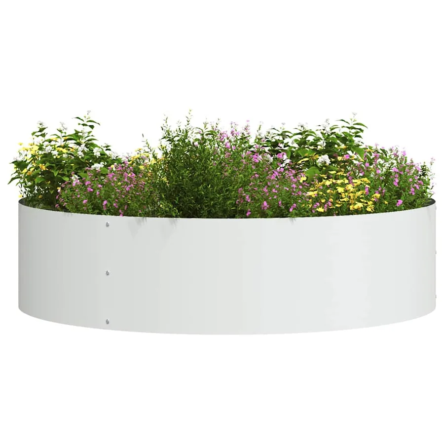 Anneau de jardinière Blanc 80 x 80 x 20 cm Acier laminé à froid - 3
