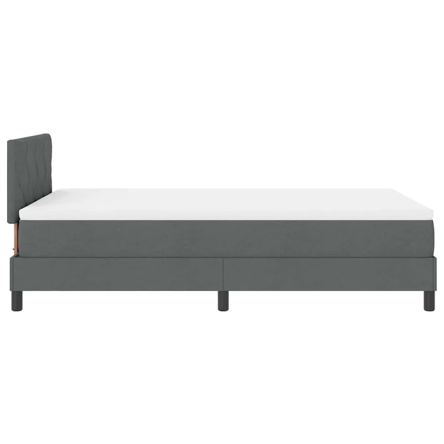 Lit à ressorts avec bandes LED Gris foncé 120 x 190 cm tissu - 9