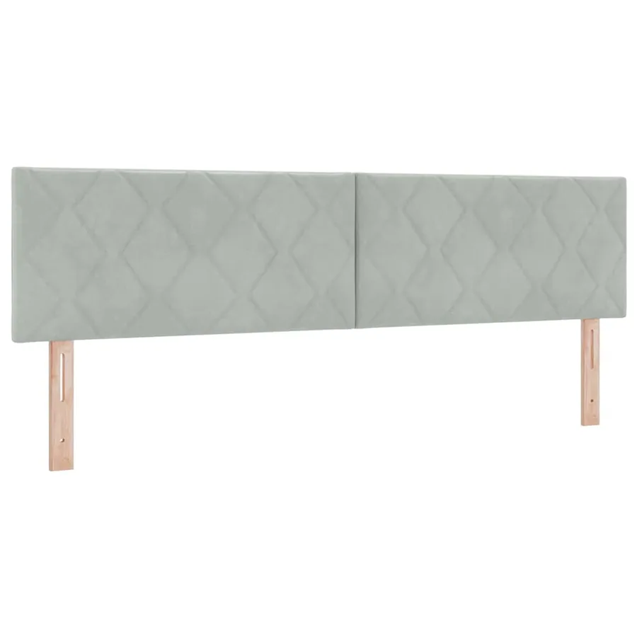 Tête de lit Gris clair 180 cm Velours - 2