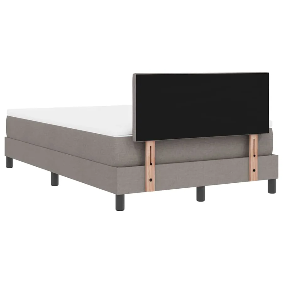 Lit à ressorts avec tête de lit Taupe 120 x 190 cm tissu - 9