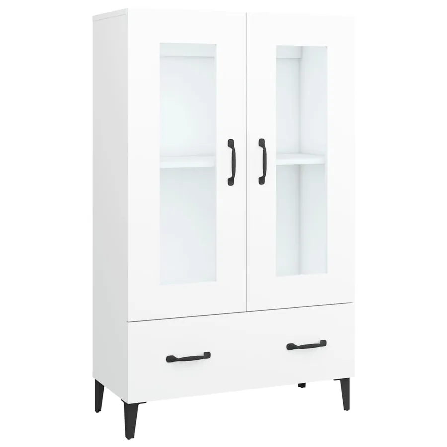 Buffet haut Blanc 70x31x115 cm Bois d'ingénierie - 2
