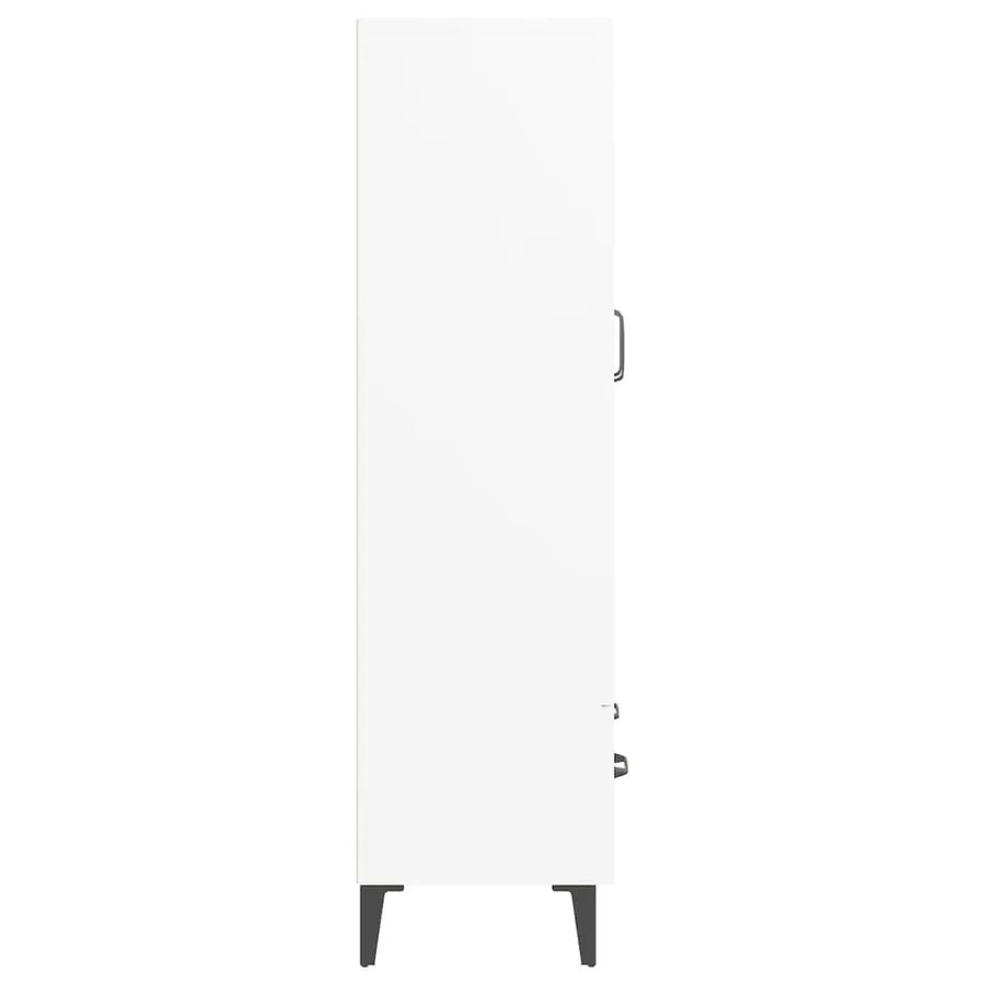 Buffet haut Blanc 70x31x115 cm Bois d'ingénierie - 7