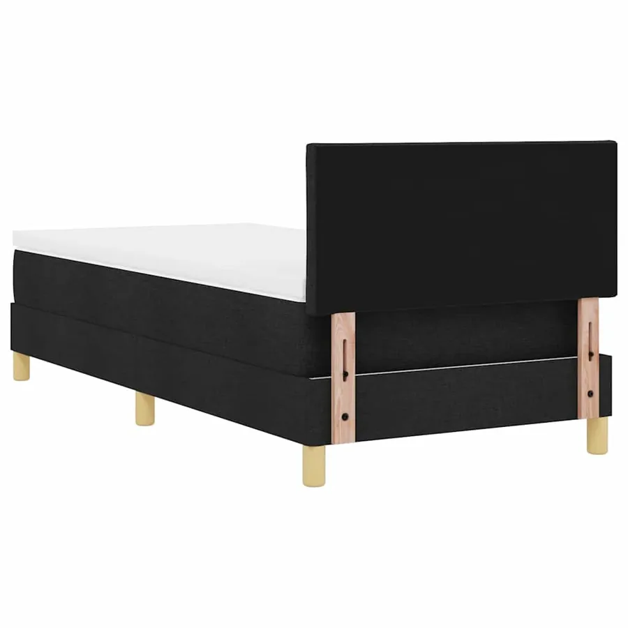 Lit à ressort LED avec bandes LED Noir 90 x 190 cm tissu - 8