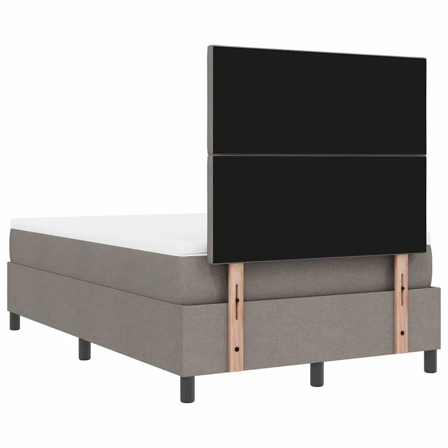 Lit à ressorts avec bandes LED Taupe 120 x 190 cm tissu - 8