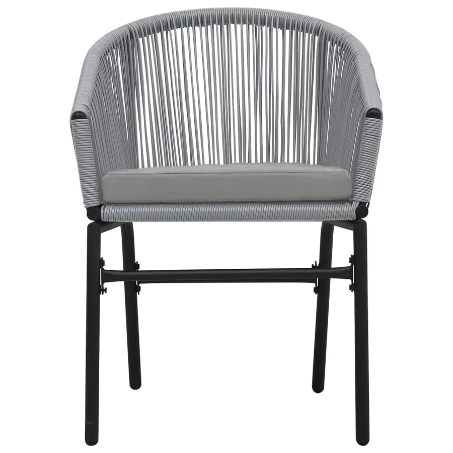 Chaises de jardin lot de 2 Anthracite Rotin PE - 3