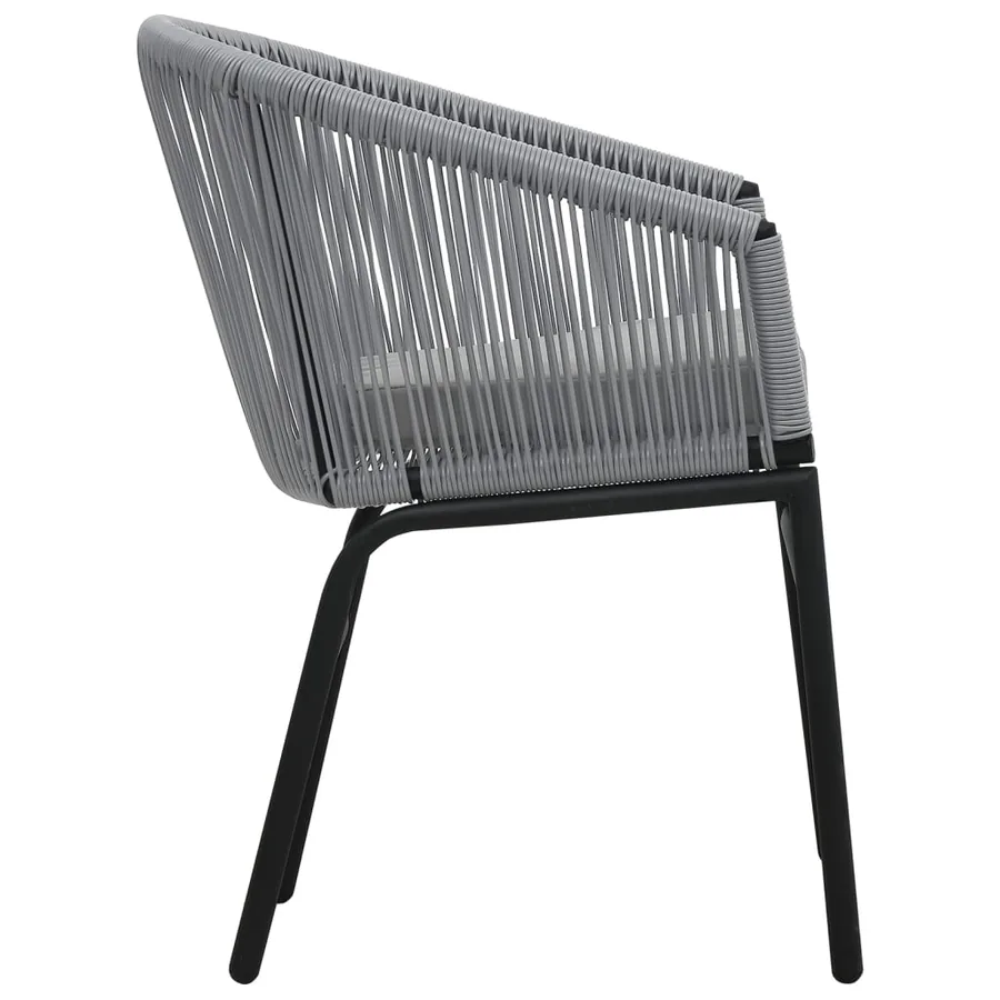 Chaises de jardin lot de 2 Anthracite Rotin PE - 4