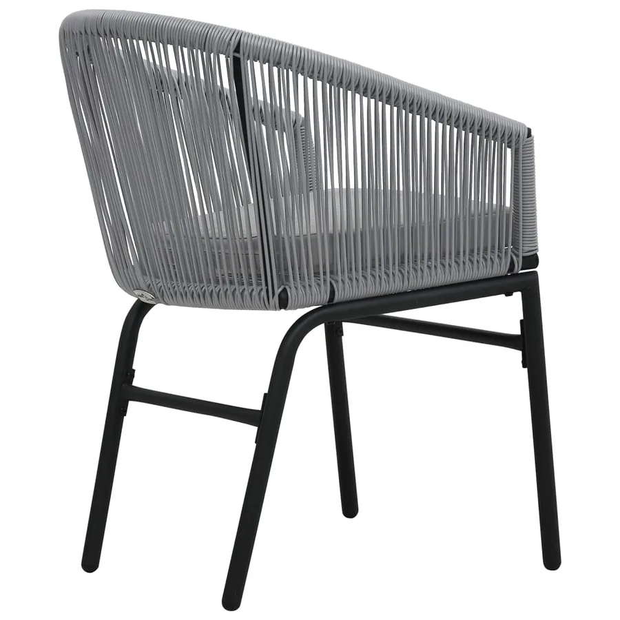 Chaises de jardin lot de 2 Anthracite Rotin PE - 5