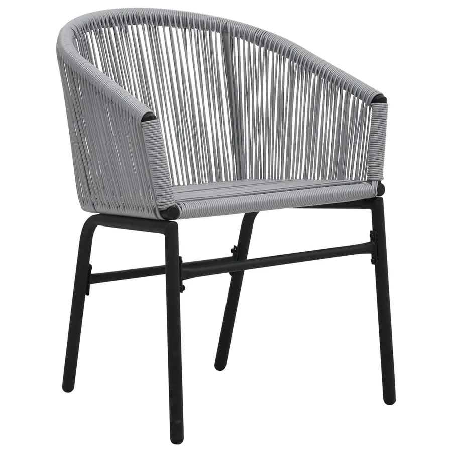 Chaises de jardin lot de 2 Anthracite Rotin PE - 6