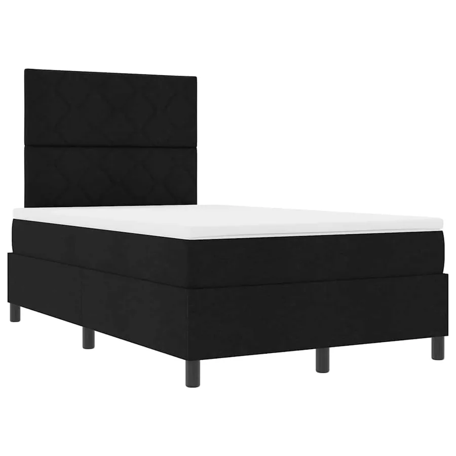 Lit à ressorts avec bandes LED Noir 120 x 190 cm tissu - 6