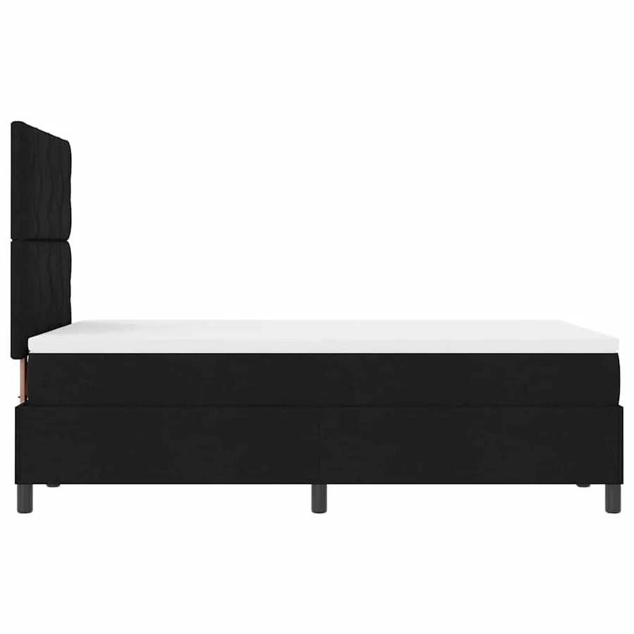 Lit à ressorts avec bandes LED Noir 120 x 190 cm tissu - 9
