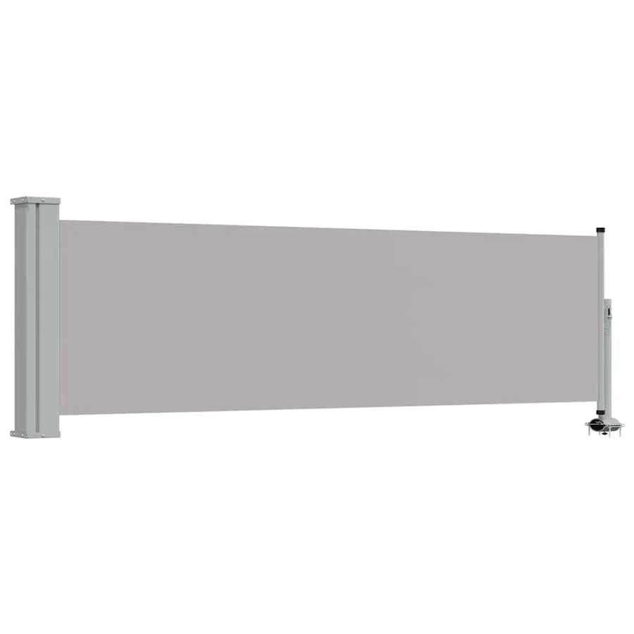 Auvent latéral rétractable de patio 80x300 cm Gris - 2