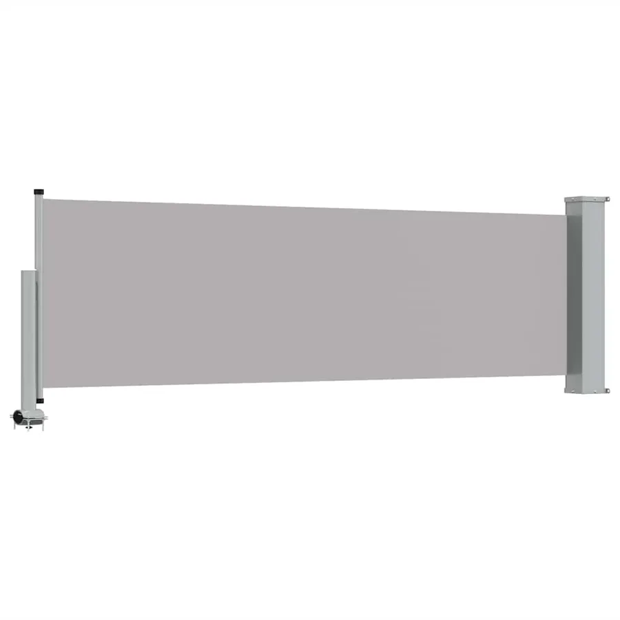 Auvent latéral rétractable de patio 80x300 cm Gris - 6