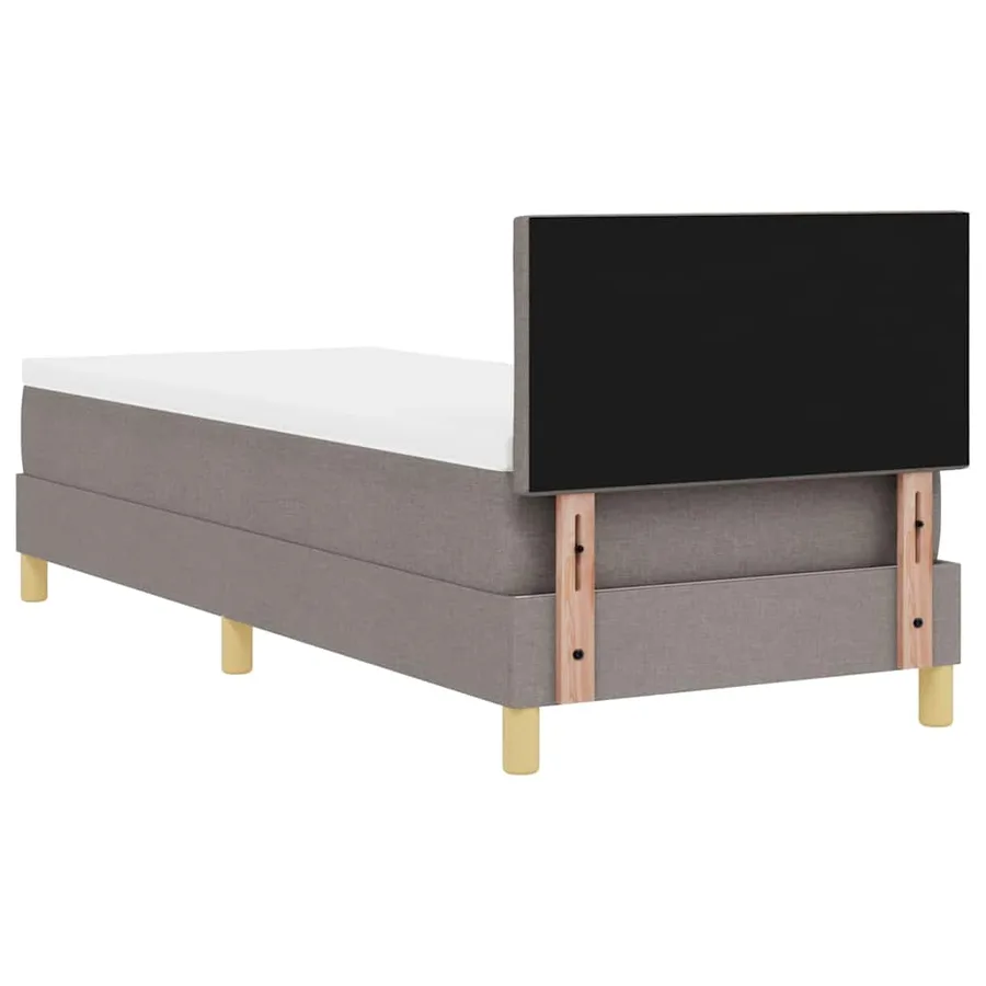 Lit à ressort LED avec bandes LED Taupe 80 x 200 cm tissu - 8