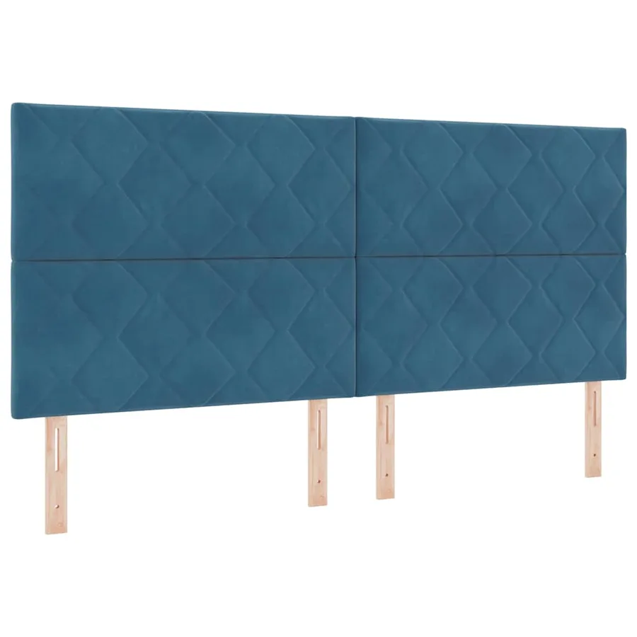 Tête de lit LED Bleu foncé 200 cm Velours - 2