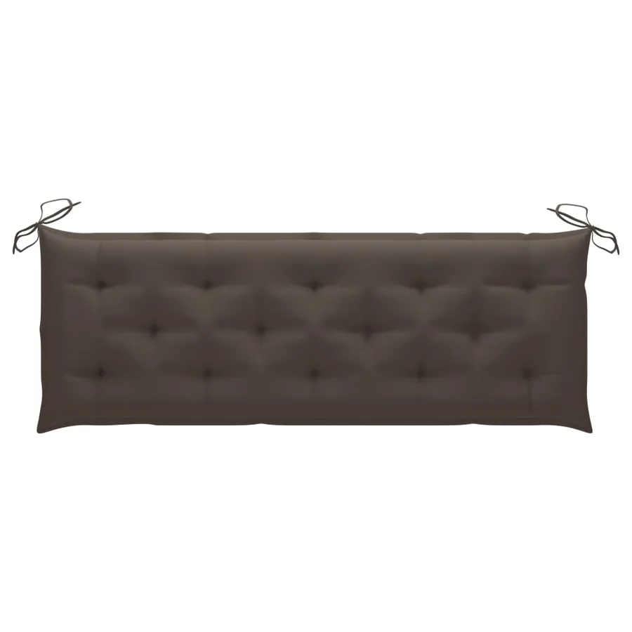 Banc de jardin empilable et coussin 159 cm Bois de teck massif - 4