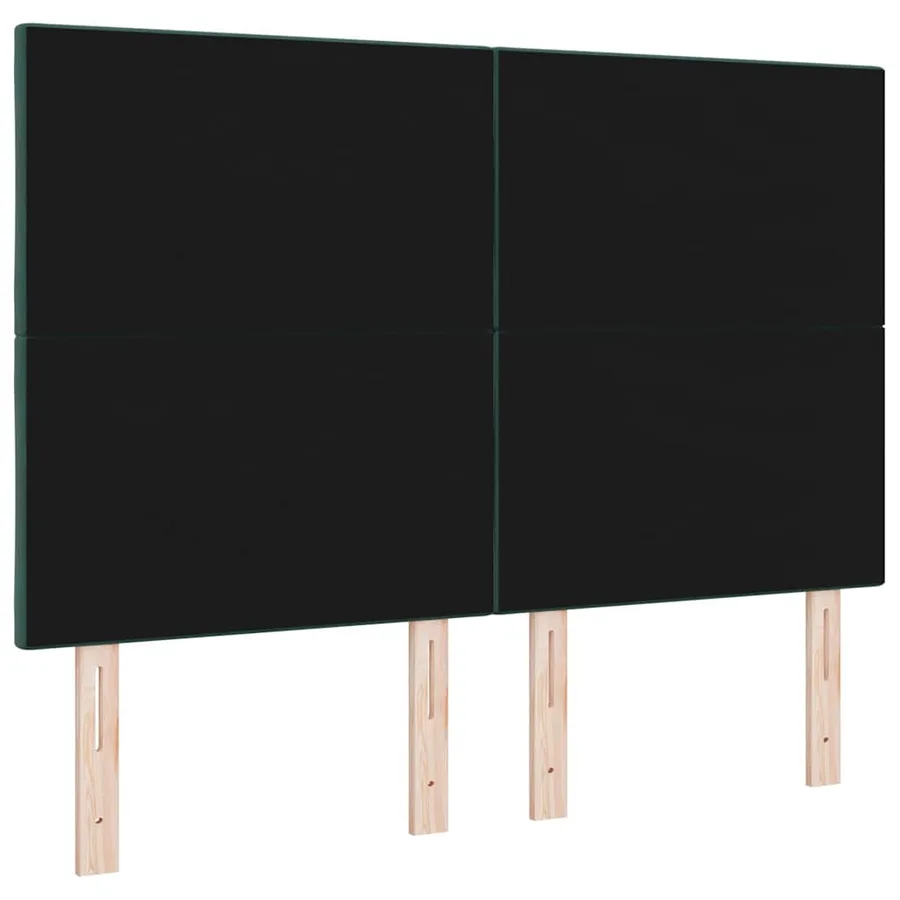 Tête de lit LED Vert foncé 144 cm Velours - 7