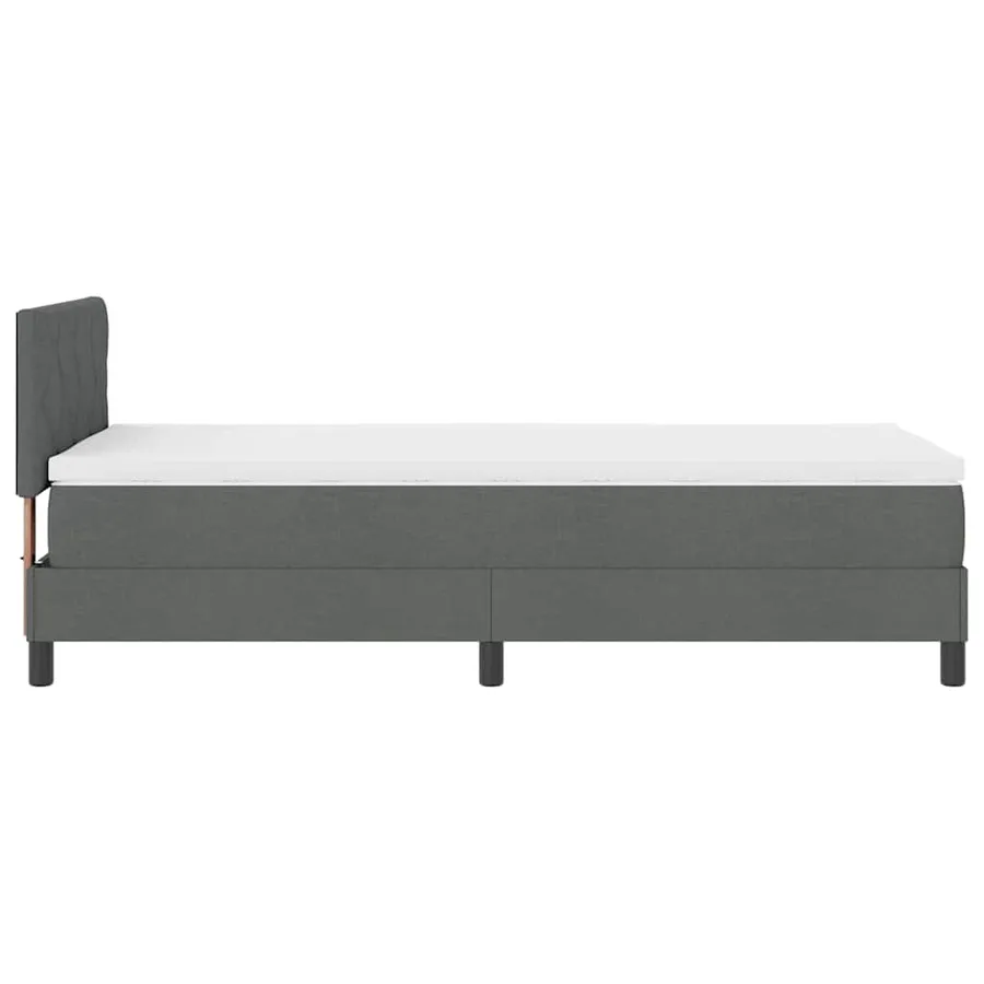 Lit à ressorts avec bandes LED Gris foncé 90 x 200 cm tissu - 9