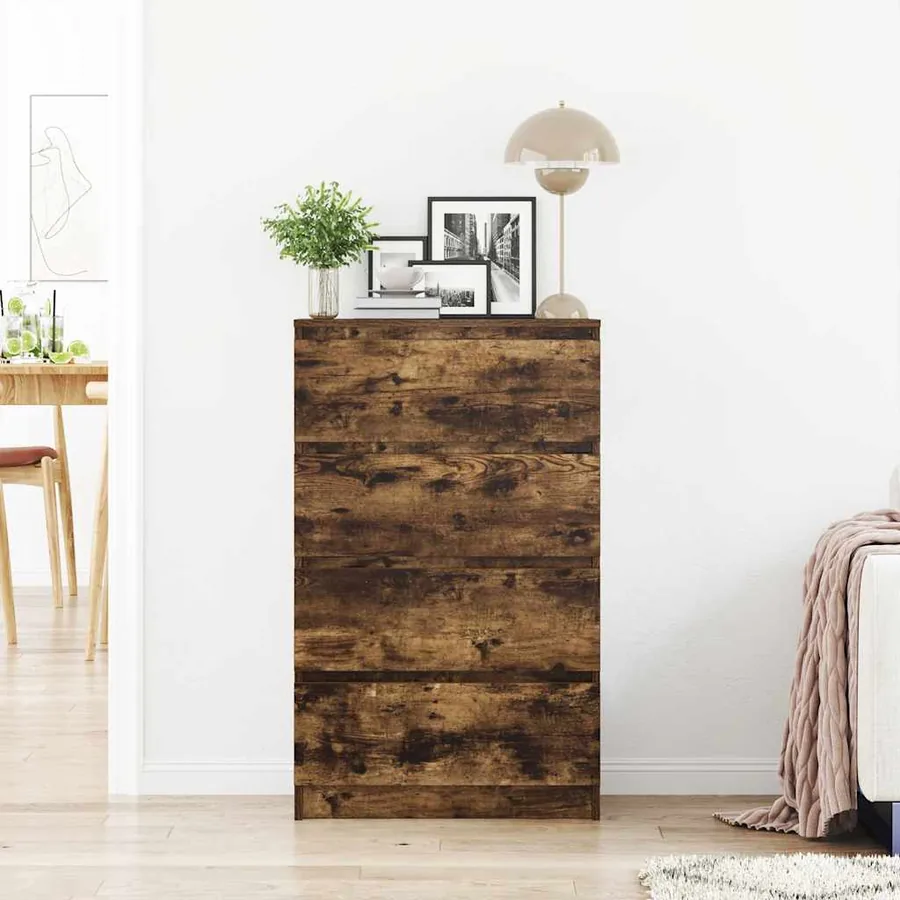 Buffet Chêne fumé 60x35x98,5 cm Bois d'ingénierie - 3