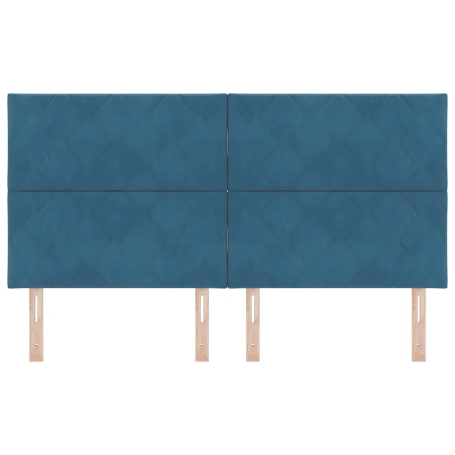 Tête de lit LED Bleu foncé 180 cm Velours - 5