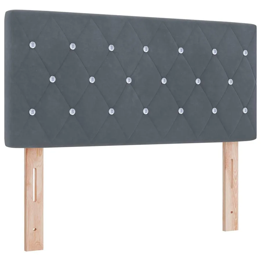 Tête de lit LED avec bandes LED Gris foncé 100 cm Velours - 2