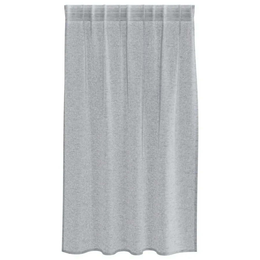 Rideau en Voile 2 pcs Gris foncé 140 x 140 cm Polyester - 4
