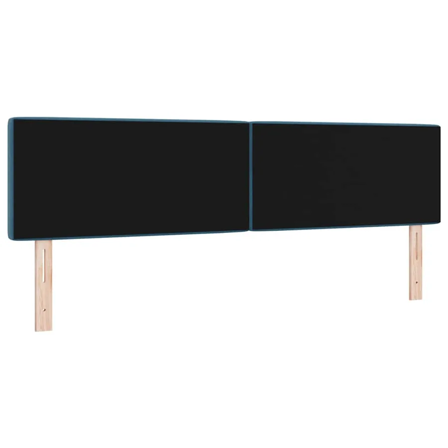 Tête de lit LED avec bandes LED Bleu foncé 180 cm Velours - 7