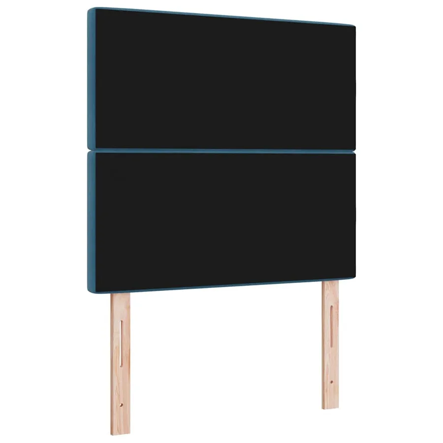 Tête de lit LED avec bandes LED Bleu foncé 90 cm Velours - 7
